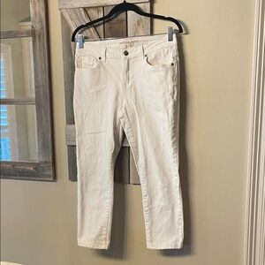 Michael Kors Women's Off-White Cropped Jeans